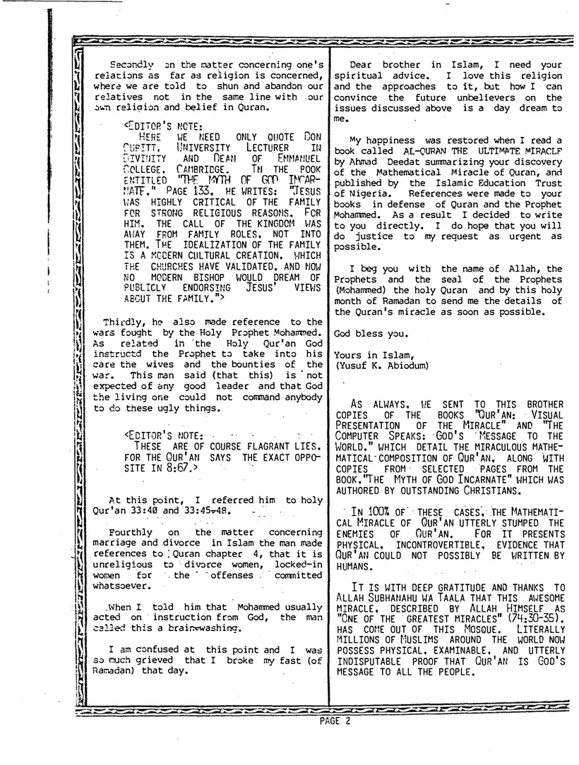 Submitter's Perspective, July 1985, page 2 of 4