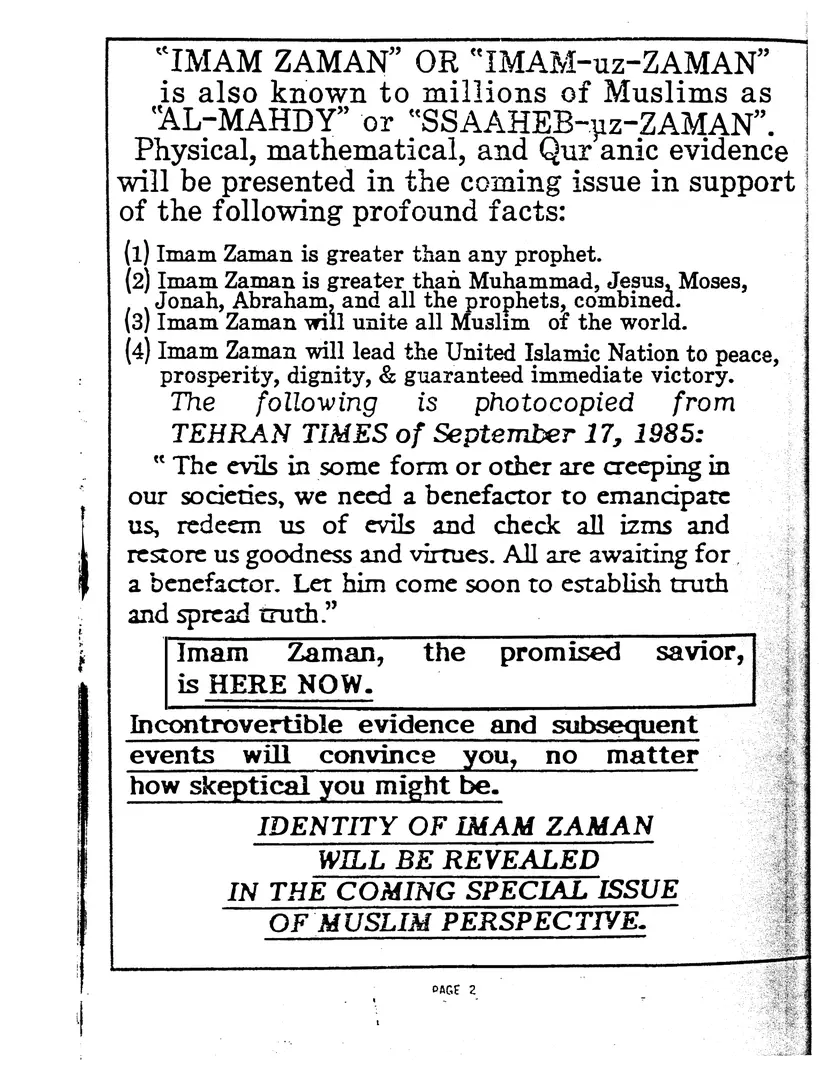 Submitter's Perspective, October 1985, page 2 of 4