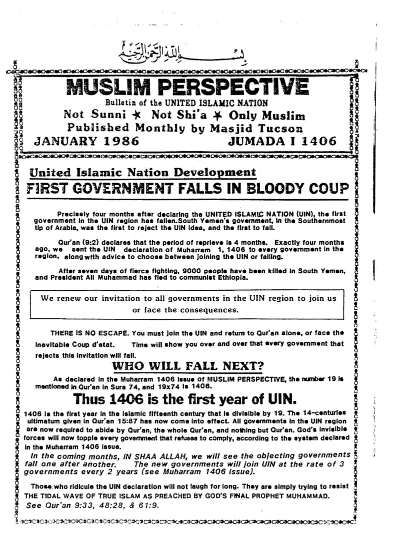 Submitter's Perspective, January 1986, page 1 of 4