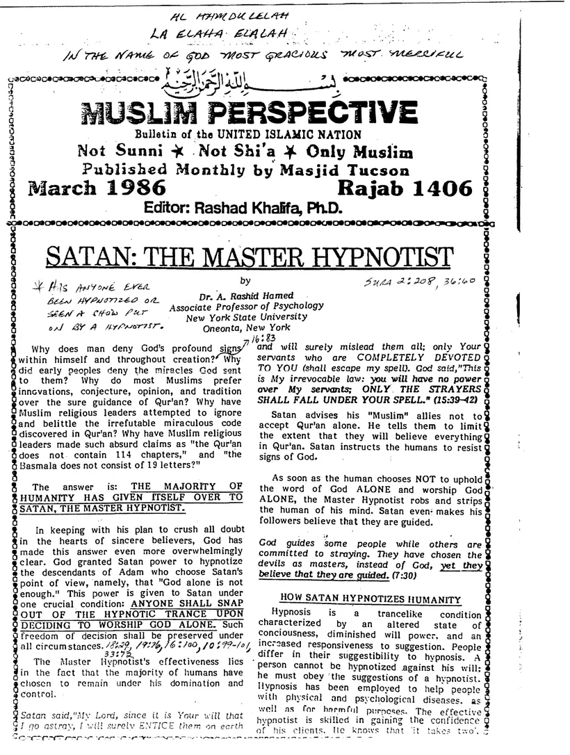 Submitter's Perspective, March 1986, page 1 of 4