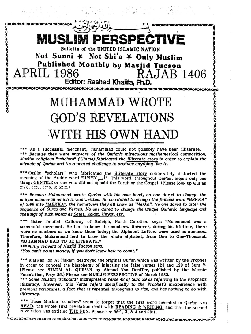 Submitter's Perspective, April 1986, page 1 of 4