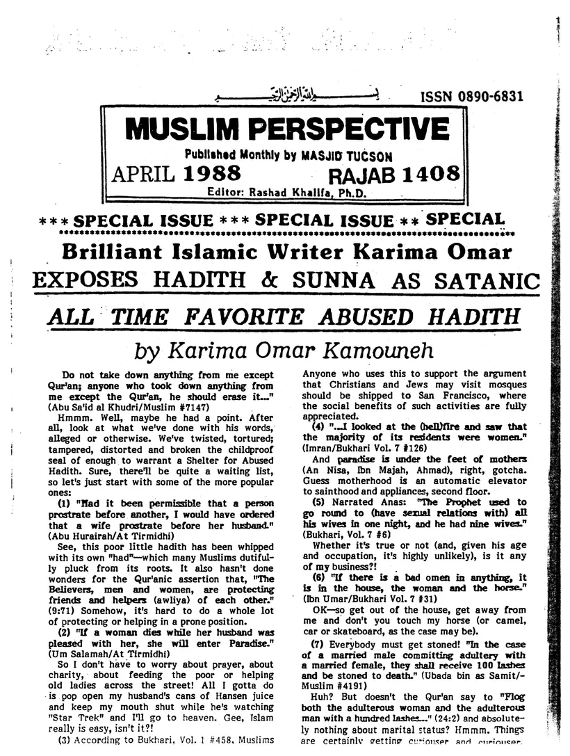 Submitter's Perspective, April 1988, page 1 of 4