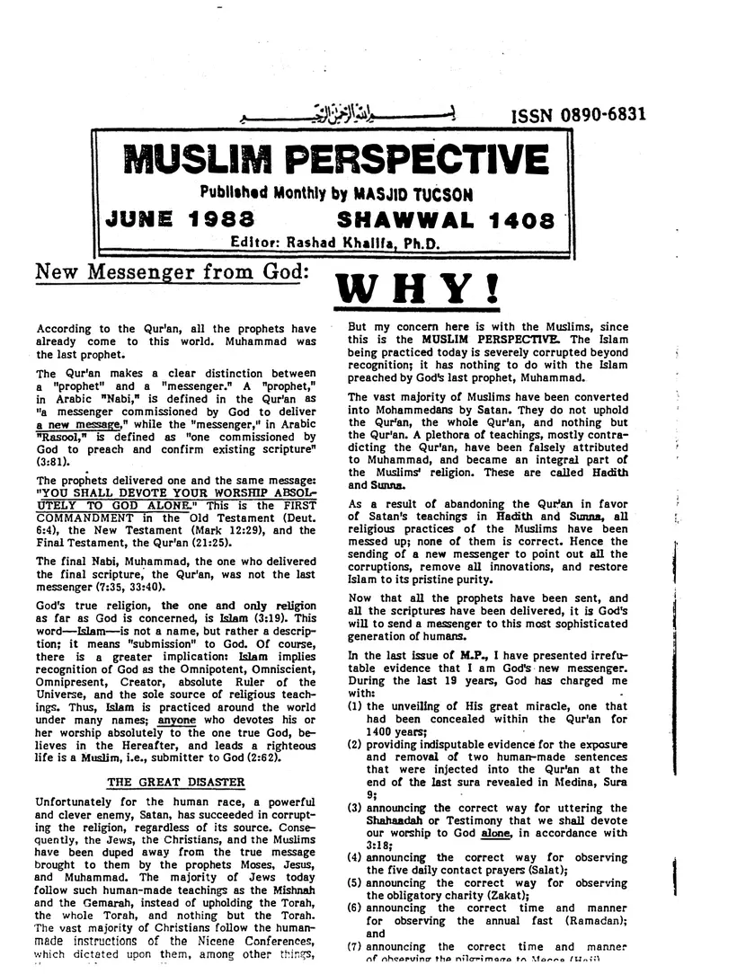 Submitter's Perspective, June 1988, page 1 of 4