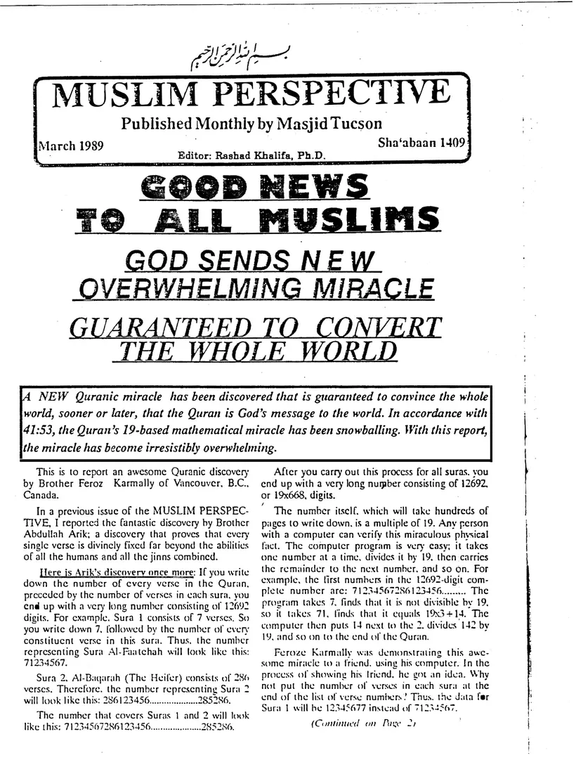 Submitter's Perspective, March 1989, page 1 of 4