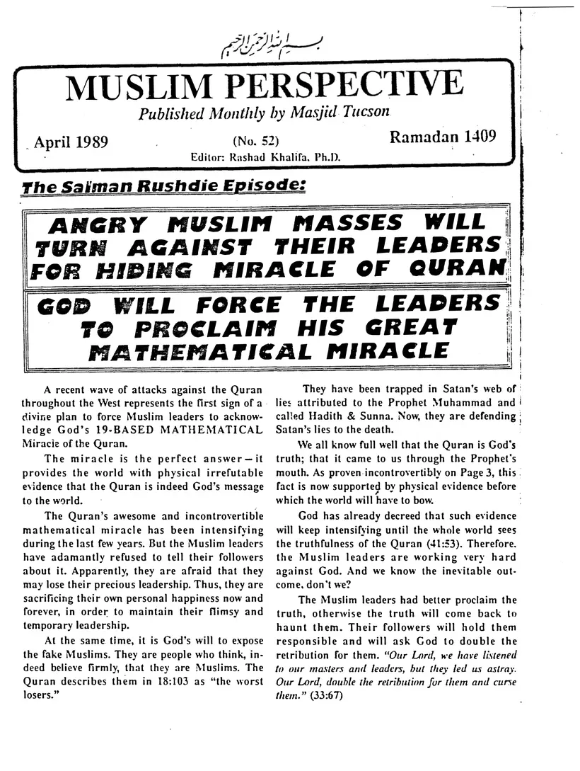 Submitter's Perspective, April 1989, page 1 of 4