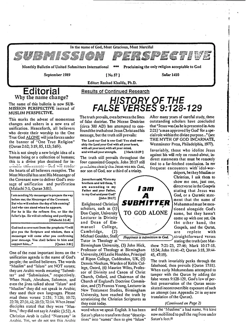 Submitter's Perspective, September 1989, page 1 of 4