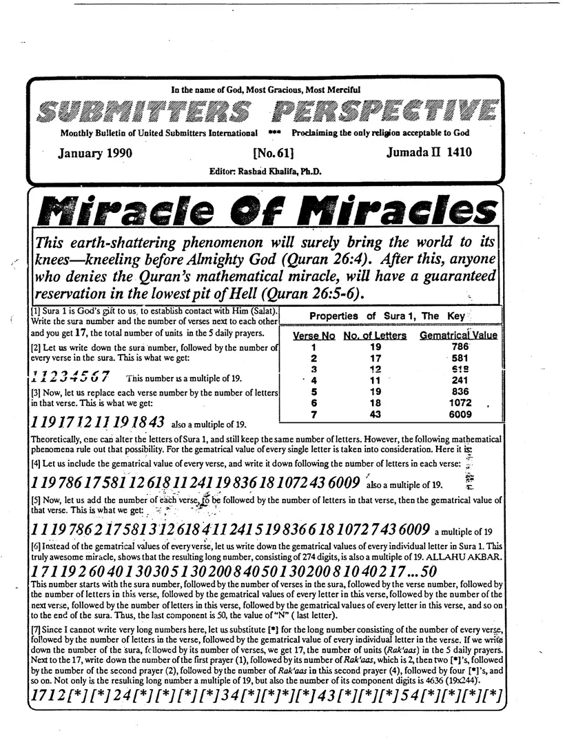 Submitter's Perspective, January 1990, page 1 of 4
