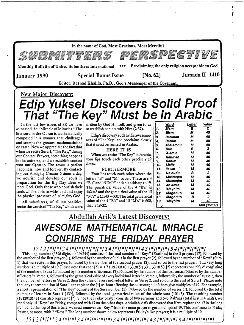 Submitter's Perspective, January 1990, page 1 of 4